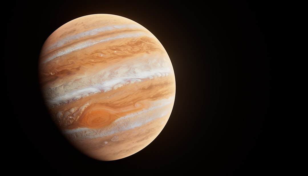 Imagem detalhada de planeta capturada atraves de telescopio
