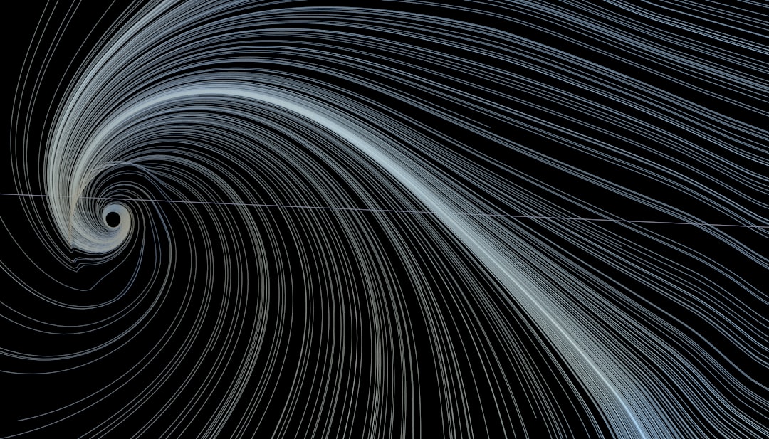 Visualização artística de ondas gravitacionais se propagando pelo espaço-tempo