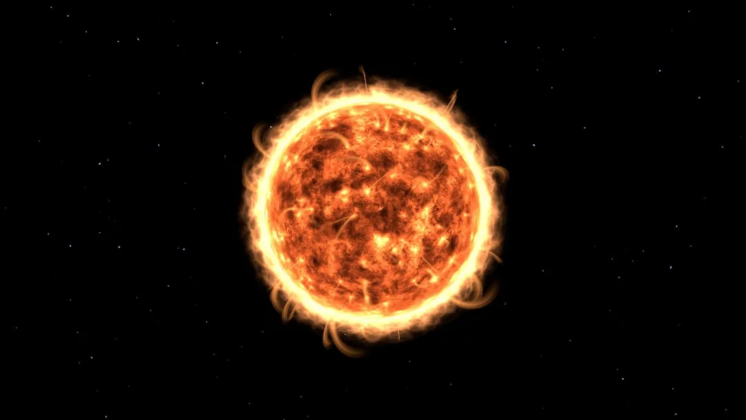 Superficie do Sol com protuberancias solares visiveis em luz ultravioleta